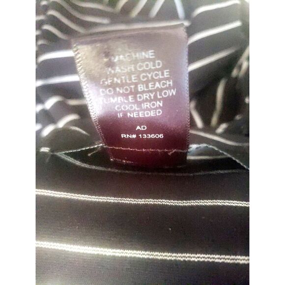 Ashley Stewart Black Stripe Quad Keyhole Full Zip Sheath Dress Size 14/16 - Picture 4 of 5